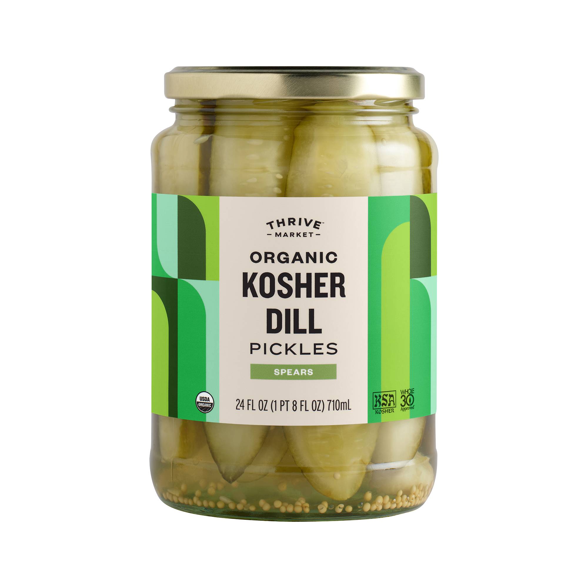 Organic Kosher Dill Pickles, Spears