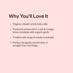 Organic Kosher Baby Dill Pickles