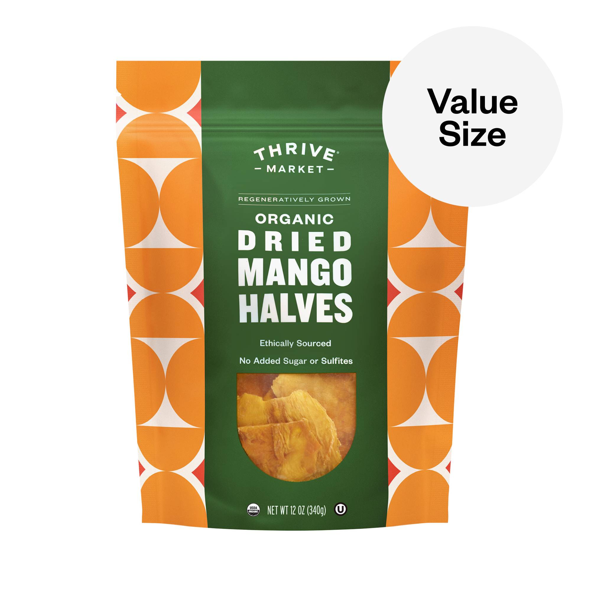 Regeneratively Grown Organic Dried Mango, Value Size