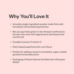 Regeneratively Grown Organic Açaí Powder Superfood