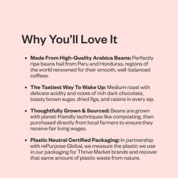 Organic Espresso Blend Coffee, Medium Roast, Whole Bean