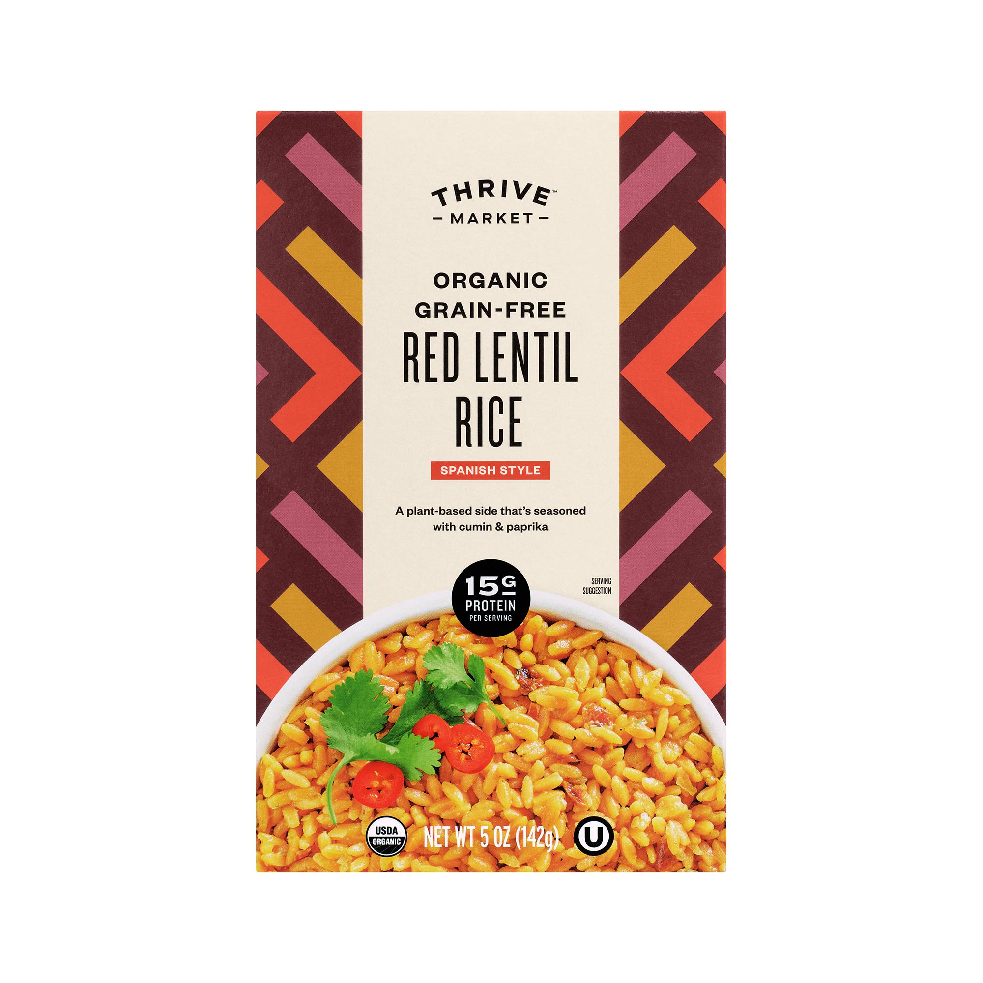 Organic Grain-Free Red Lentil Rice, Spanish Style
