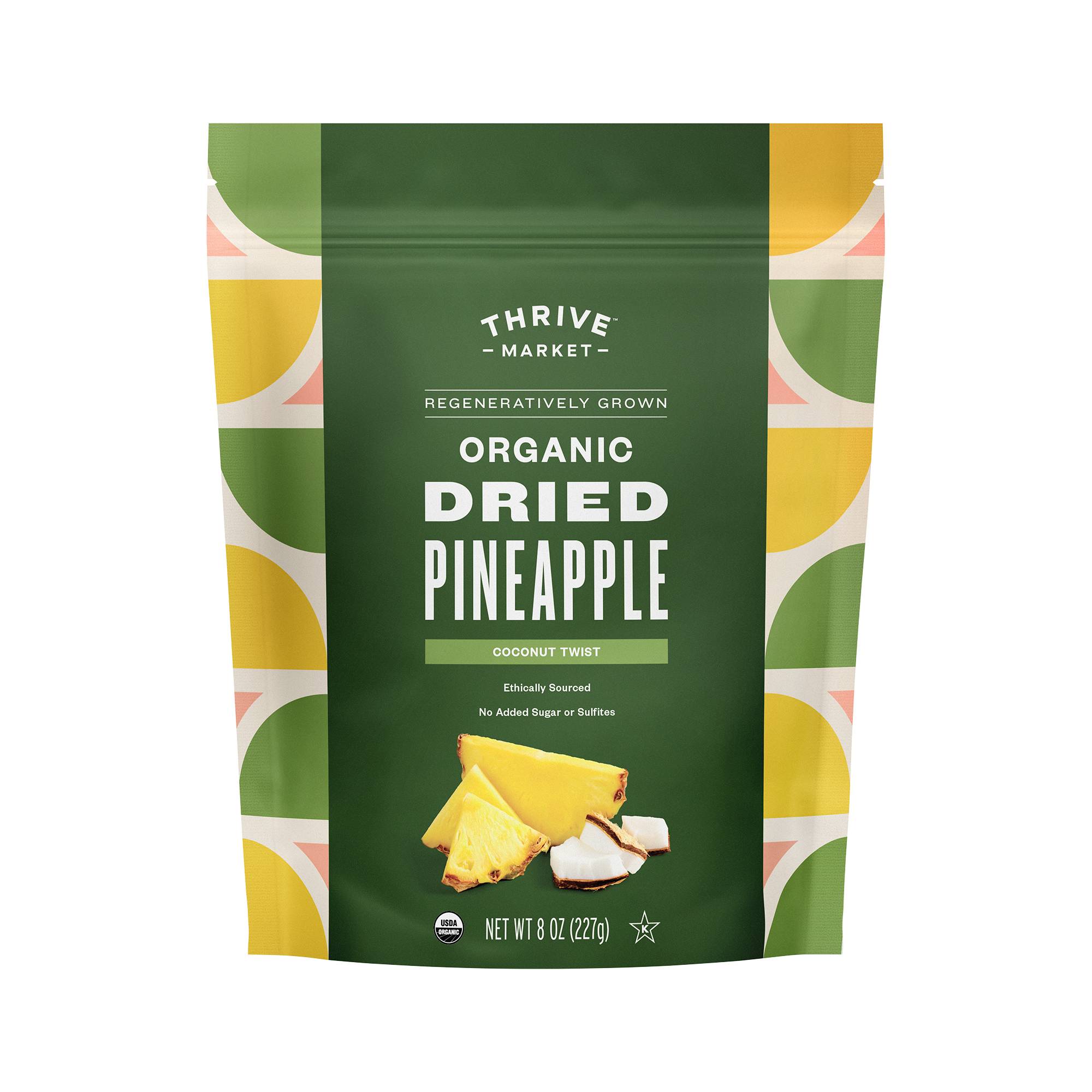 Regeneratively Grown Organic Dried Pineapple, Coconut Twist