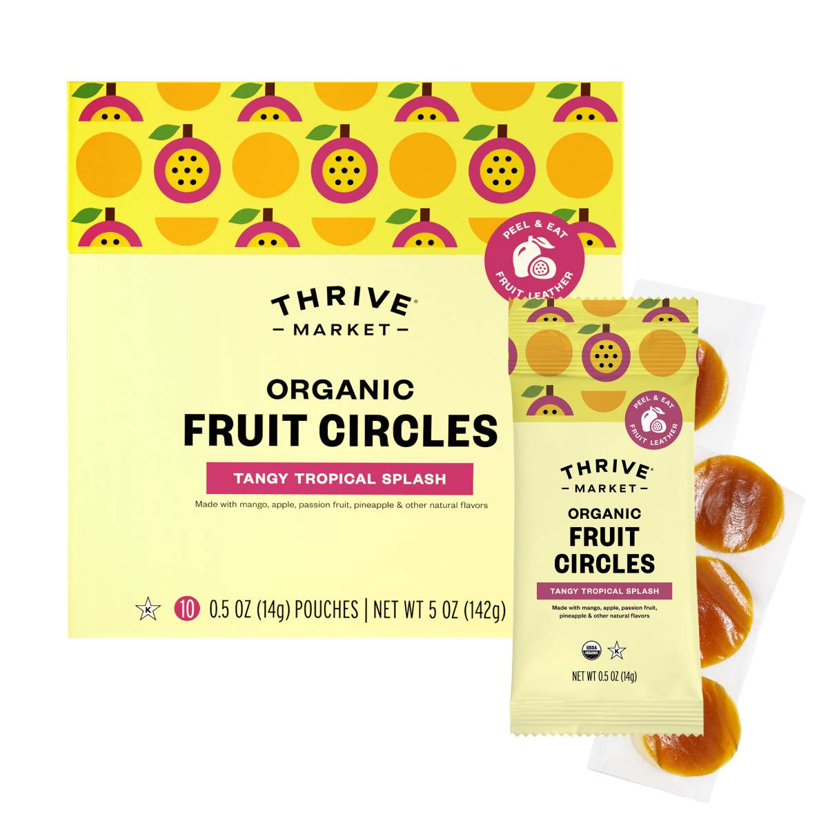 Organic Fruit Circles, Tangy Tropical Splash