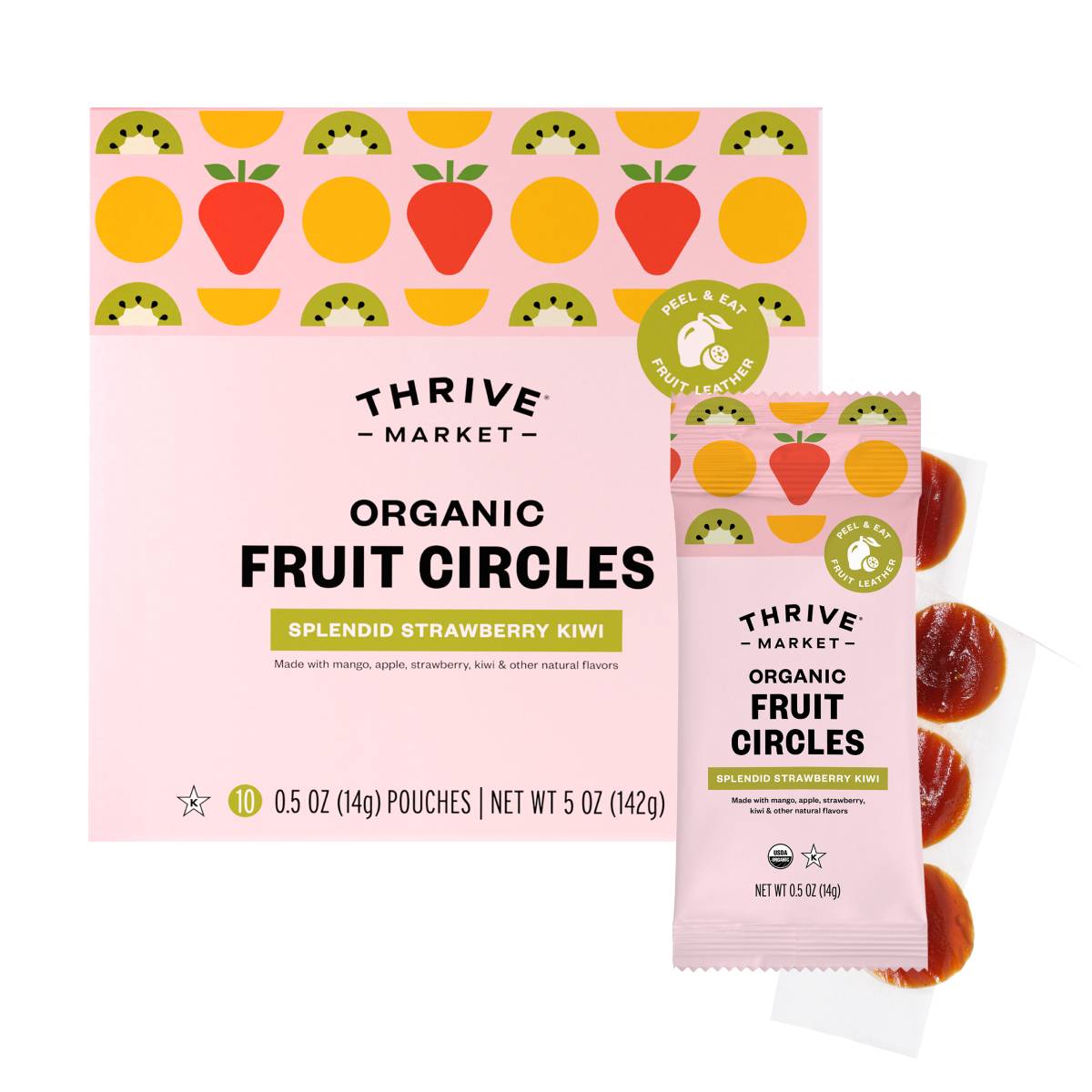 Organic Fruit Circles, Splendid Strawberry Kiwi