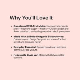 Organic Strawberry Fruit Spread