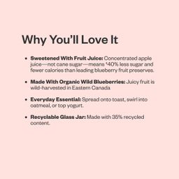 Organic Wild Blueberry Fruit Spread