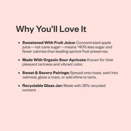 Organic Apricot Fruit Spread