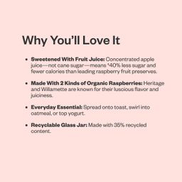 Organic Raspberry Fruit Spread