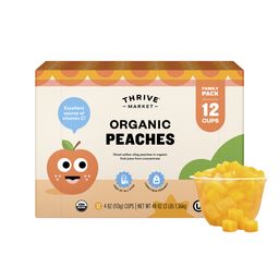 Organic Fruit Cups, Diced Peaches