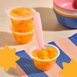 Organic Fruit Cups, Diced Peaches