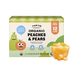 Organic Fruit Cups, Diced Peaches & Pears