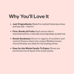 Pitted Kalamata Olives, Sea Salt