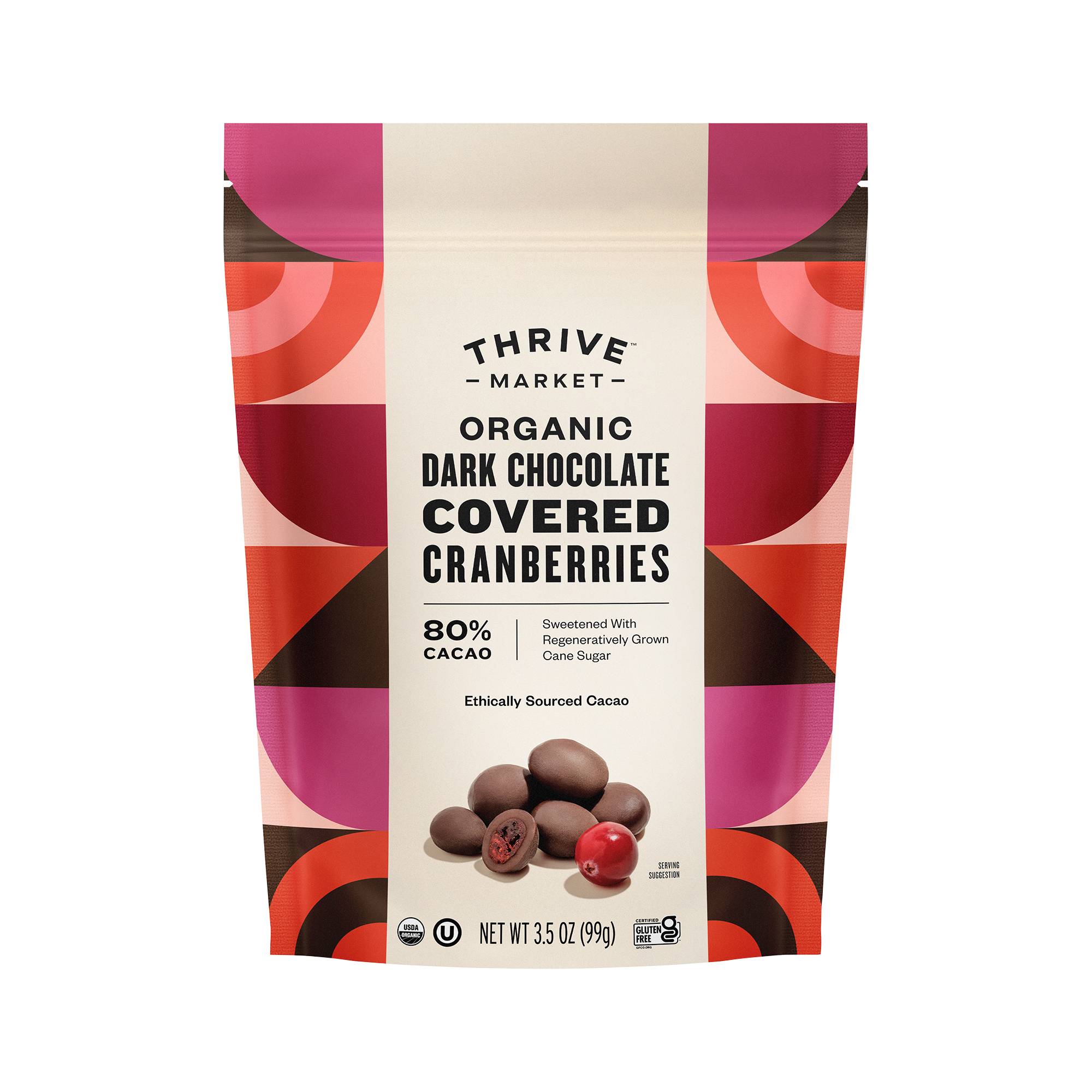 Organic Dark Chocolate Covered Cranberries