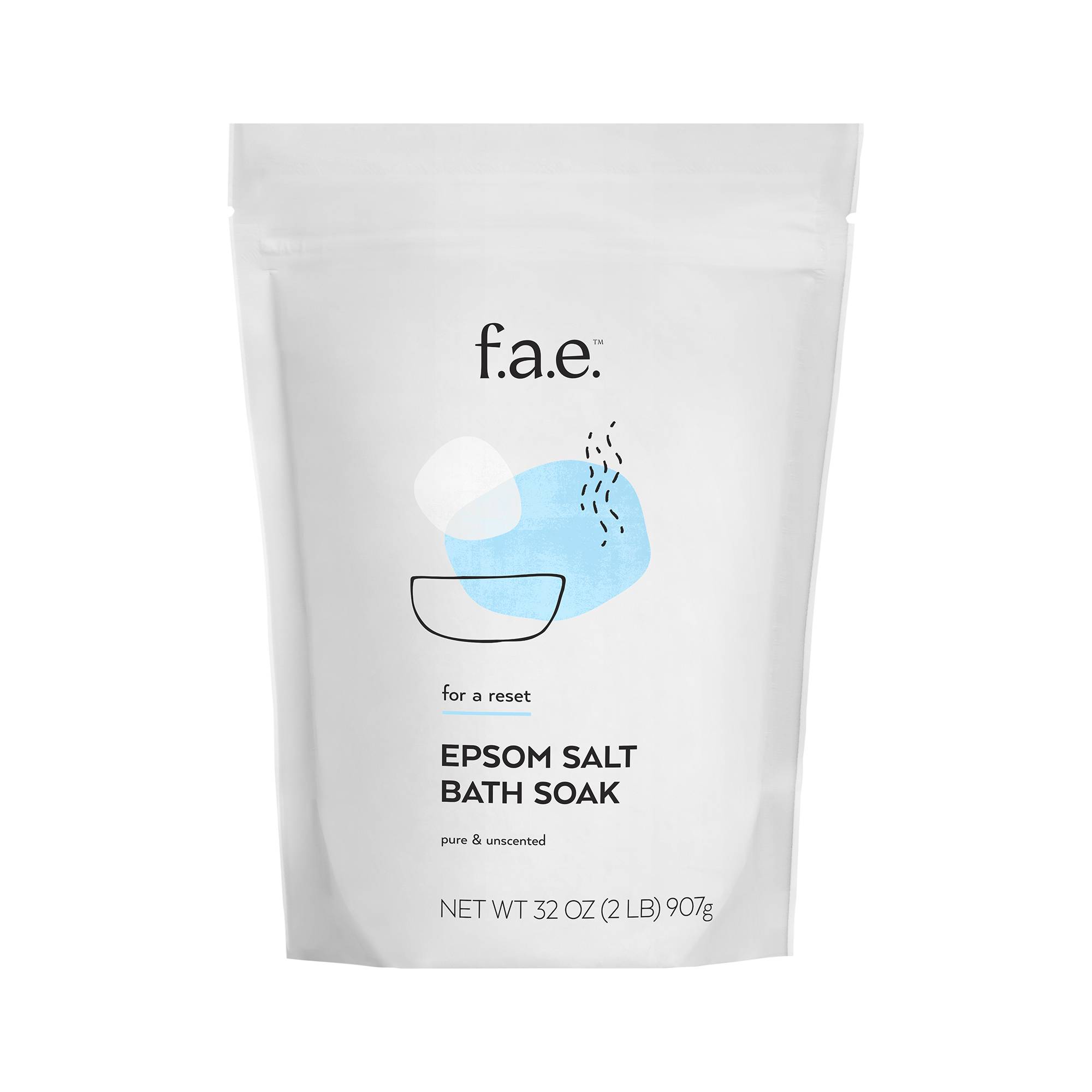 Epsom Salt Bath Soak, Pure & Unscented