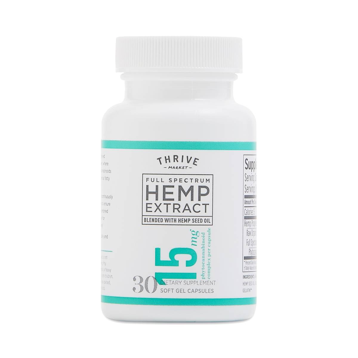 Full Spectrum Hemp Extract Gel Caps 15mg Thrive Market