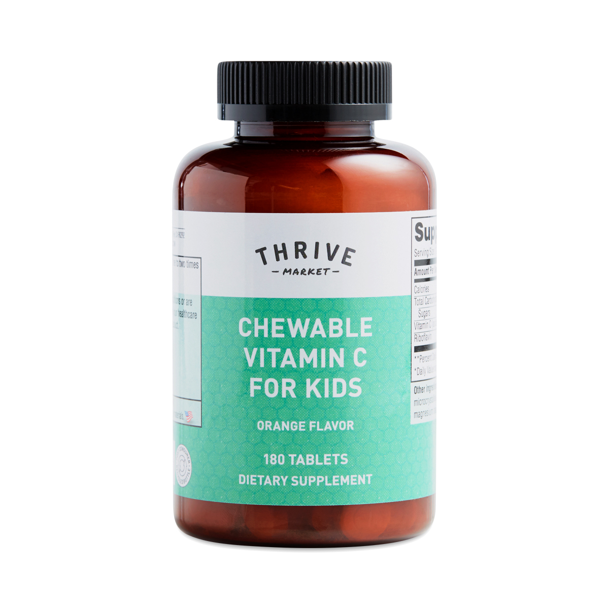 Orange Flavor Chewable Vitamin C for Kids Thrive Market