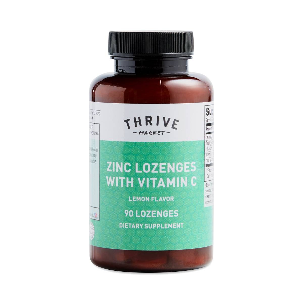 Zinc Lozenges with Vitamin C, Lemon Flavor Thrive Market