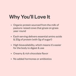 Organic Whey Protein Powder, Chocolate