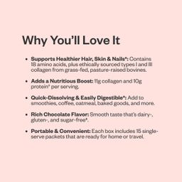 Grass-Fed Collagen Peptide Packets, Chocolate