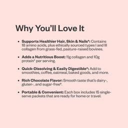 Grass-Fed Collagen Peptide Packets, Chocolate