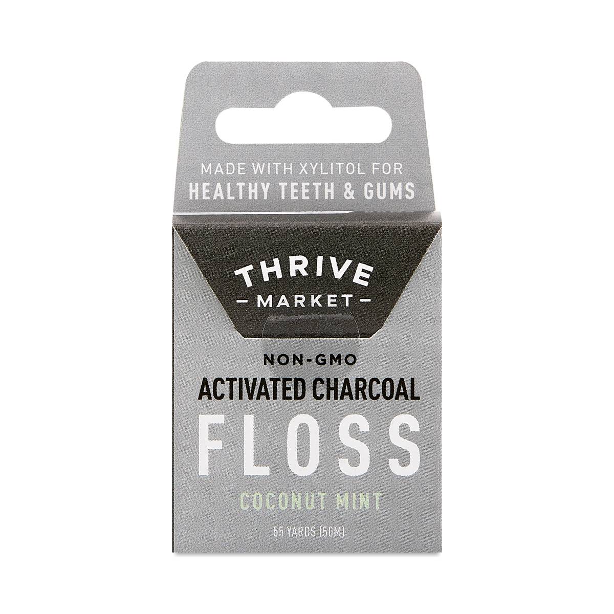 Activated Charcoal Dental Floss, Coconut Mint Thrive Market