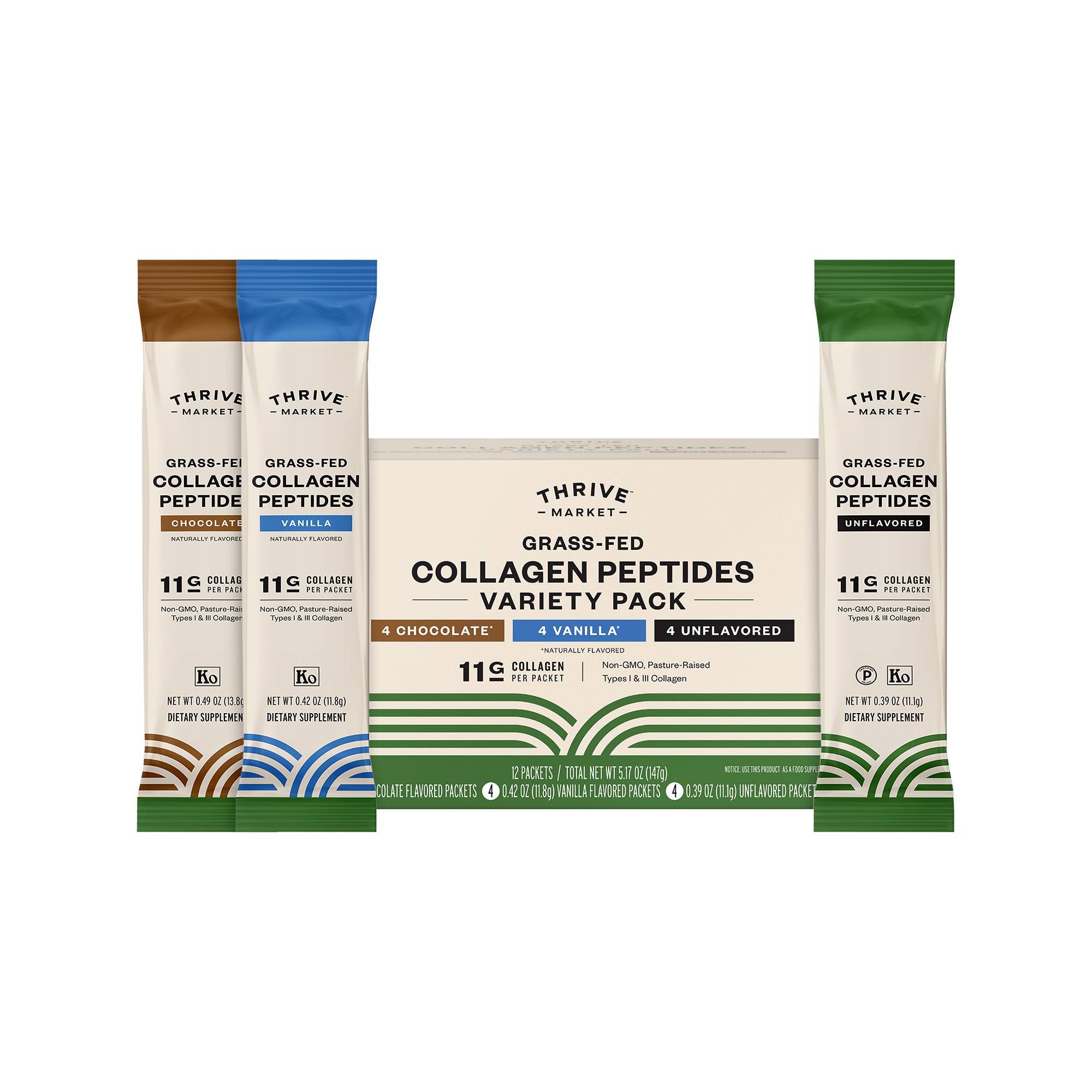 Grass-Fed Collagen Peptide Packets, Variety Pack