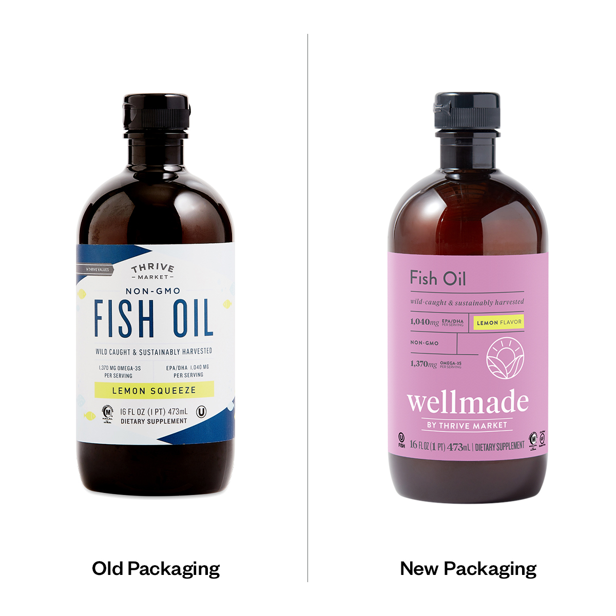 Fish Oil, Lemon Squeeze Wild Caught & Sustainably Harvested Thrive Market