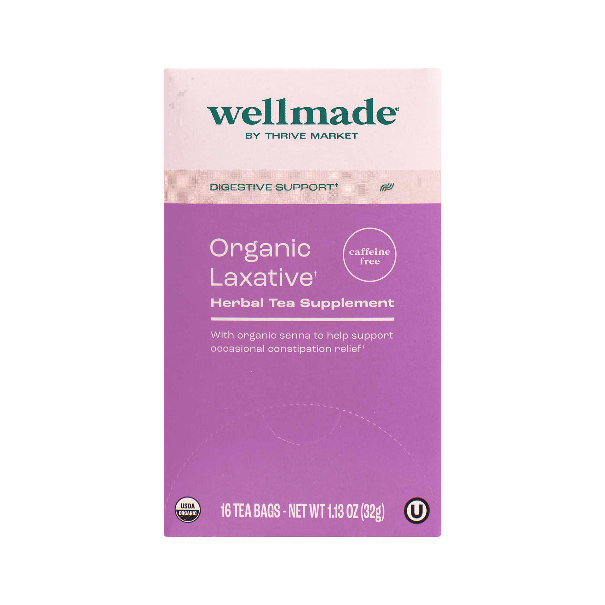 wellmade by Thrive Market Organic Laxative Herbal Tea Supplement