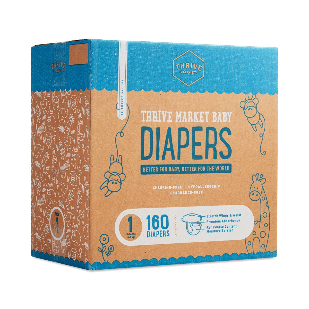 Diapers, Size 1 (8-14 lbs)