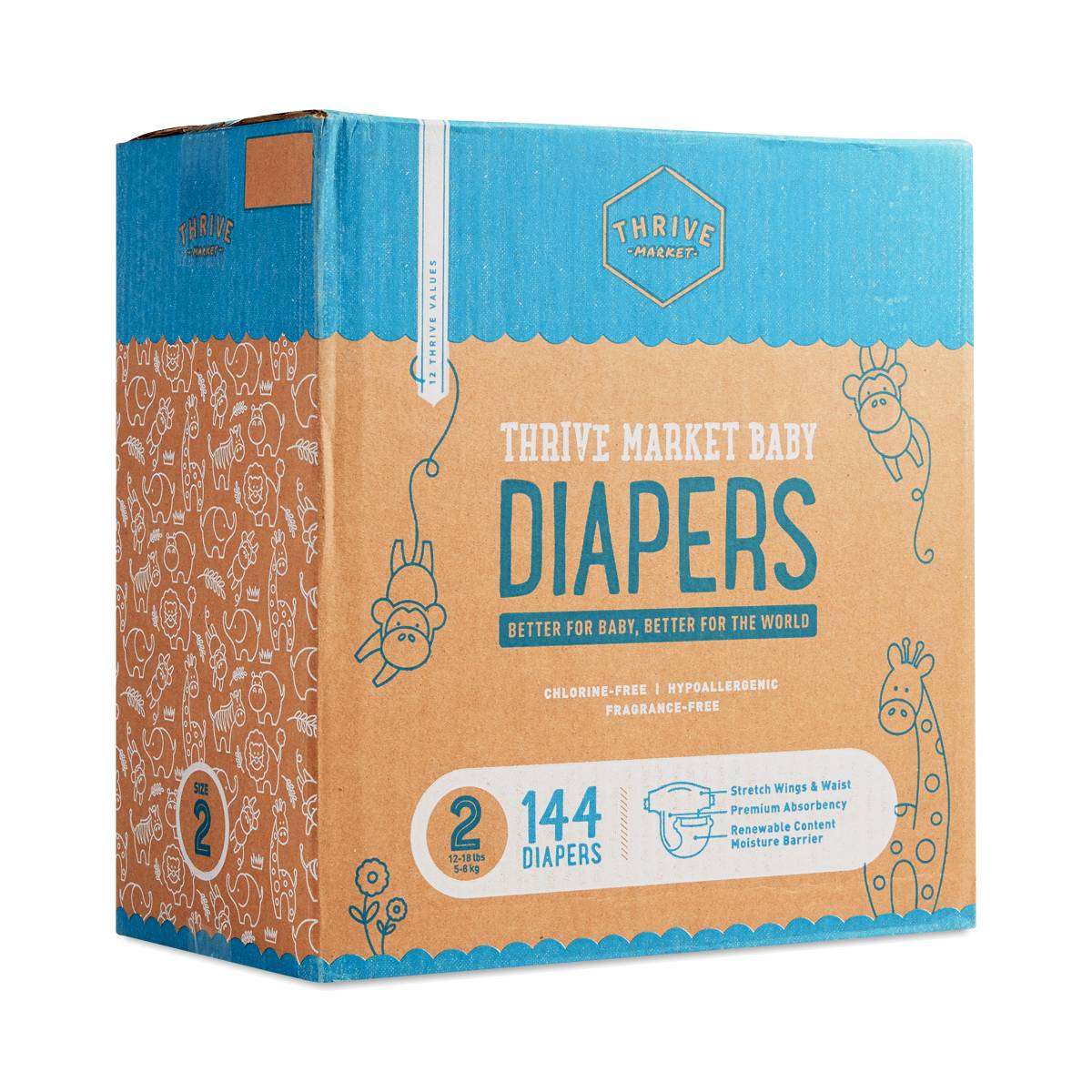 Diapers, Size 2 (12-18 lbs)