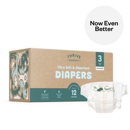 Value Size Ultra Soft & Absorbent Diapers, Size 3
