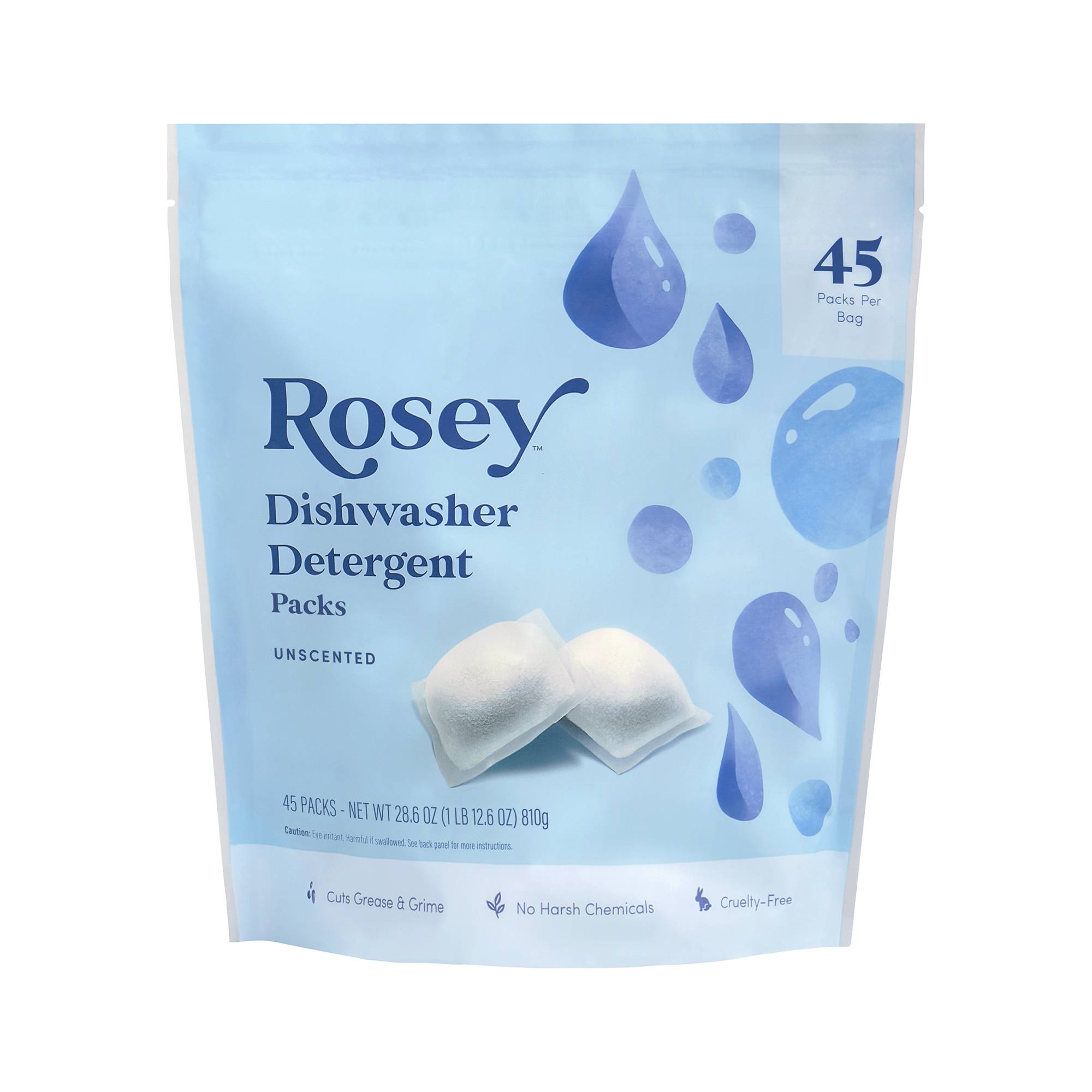 Dishwasher Detergent Packs, Unscented