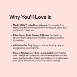 Dishwasher Detergent Packs, Unscented