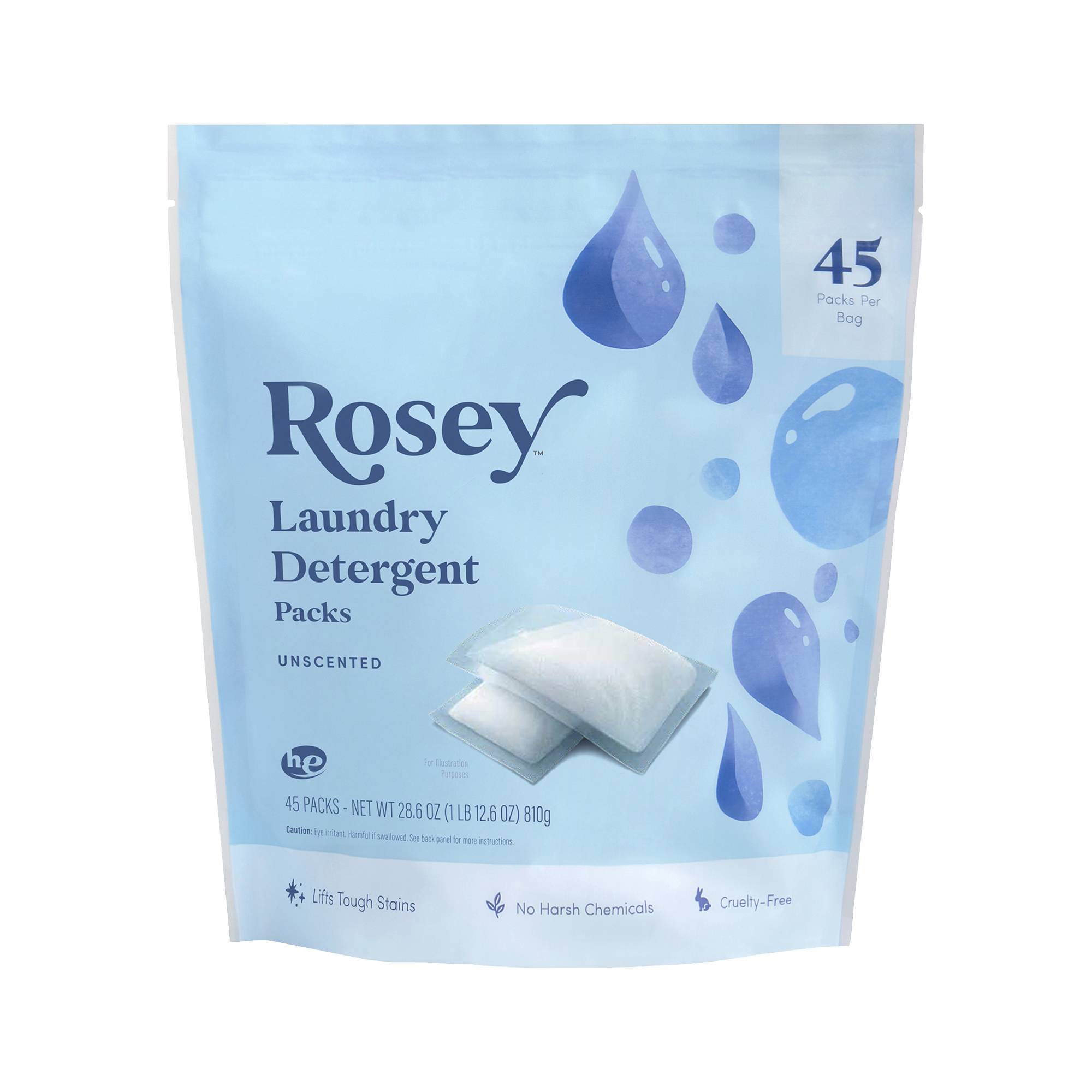 Laundry Detergent Packs, Free & Clear