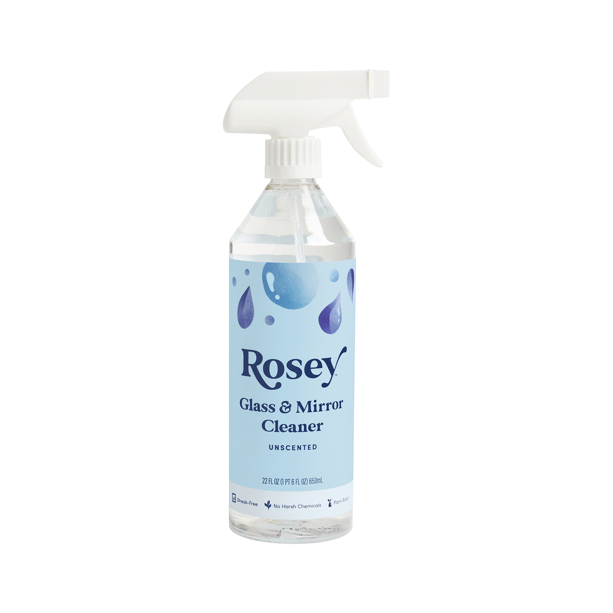 Rosey by Thrive Market Glass & Mirror Cleaner, Unscented 22 fl oz Bottle