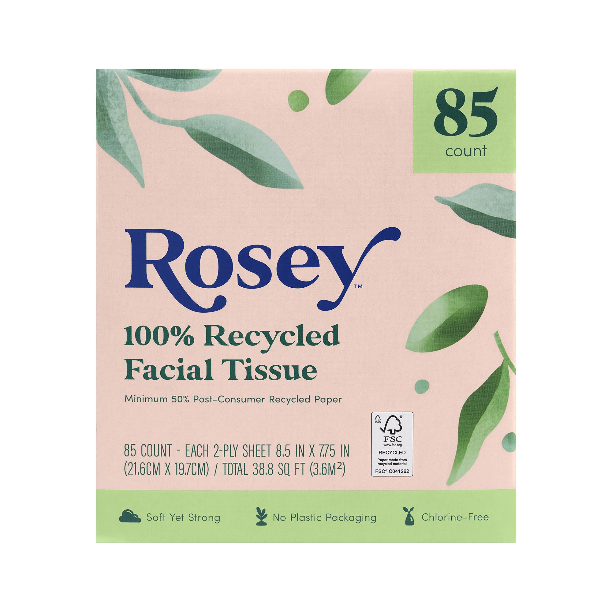 100% Recycled Facial Tissue