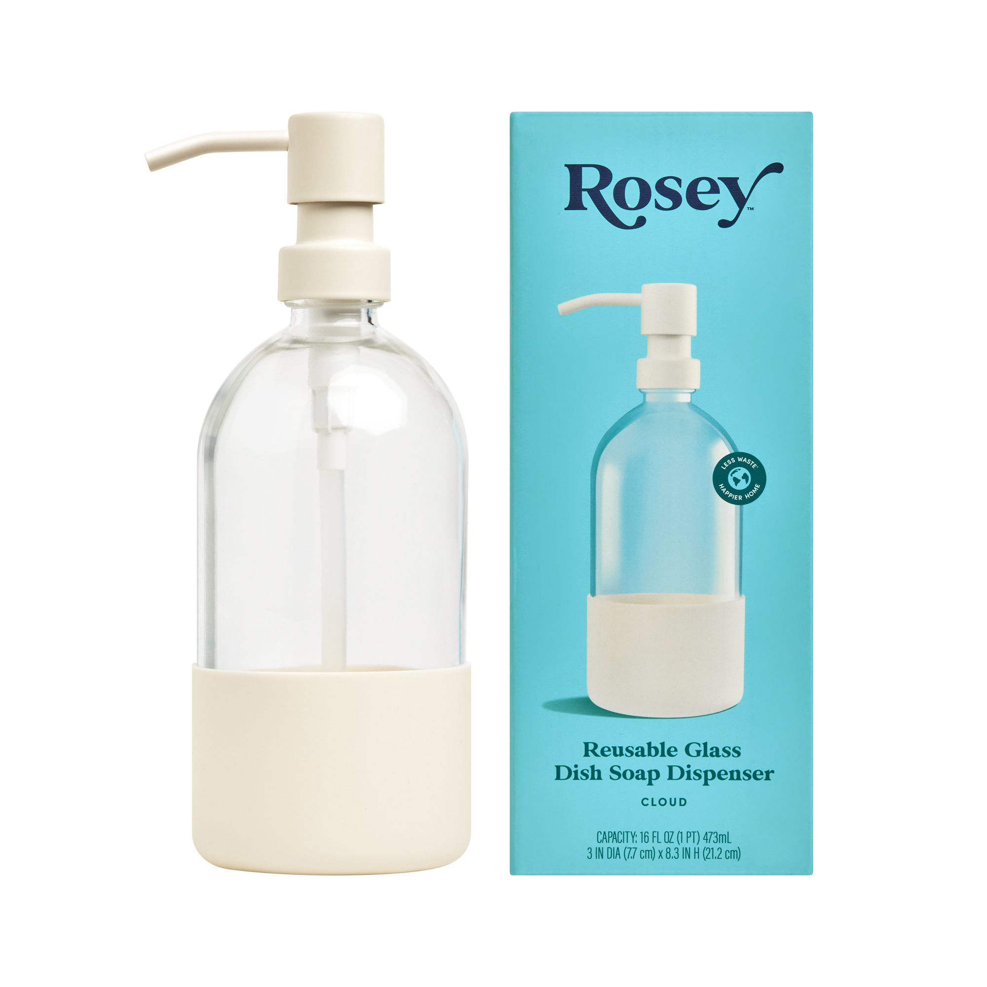 Reusable Glass Dish Soap Dispenser | Thrive Market