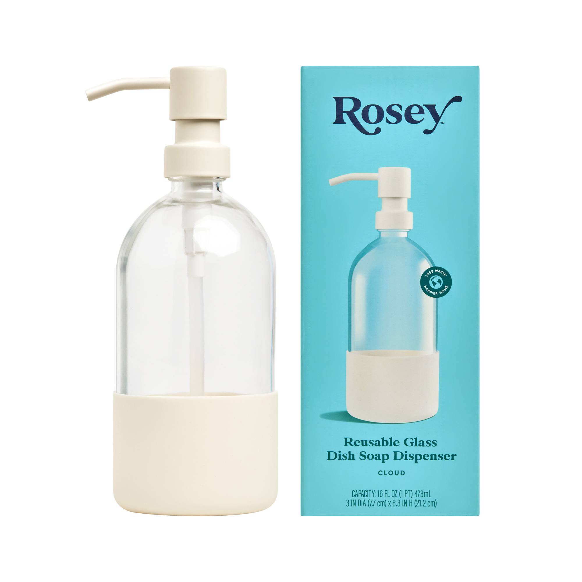 Reusable Glass Dish Soap Dispenser