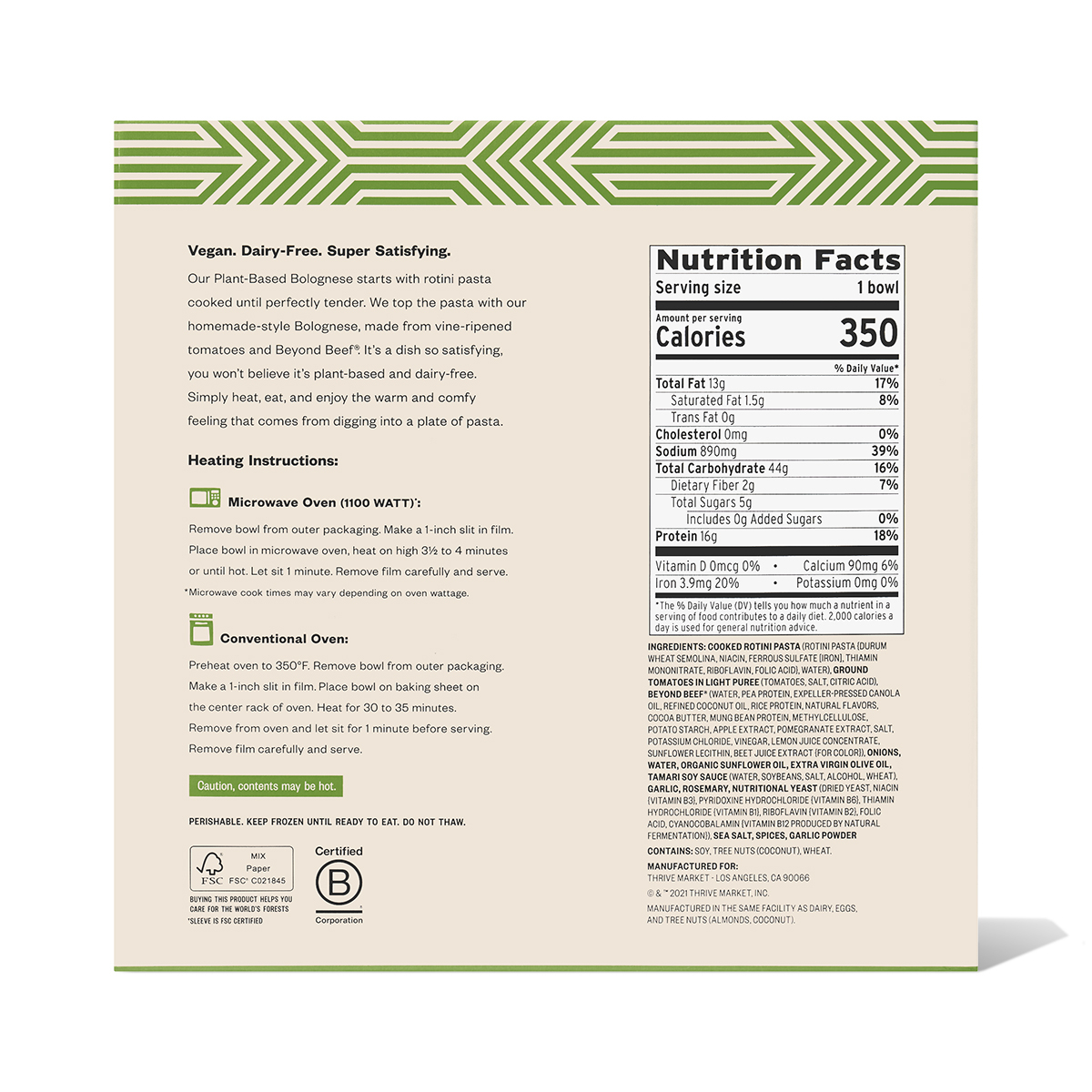 PlantBased Bolognese with Beyond Meat Thrive Market