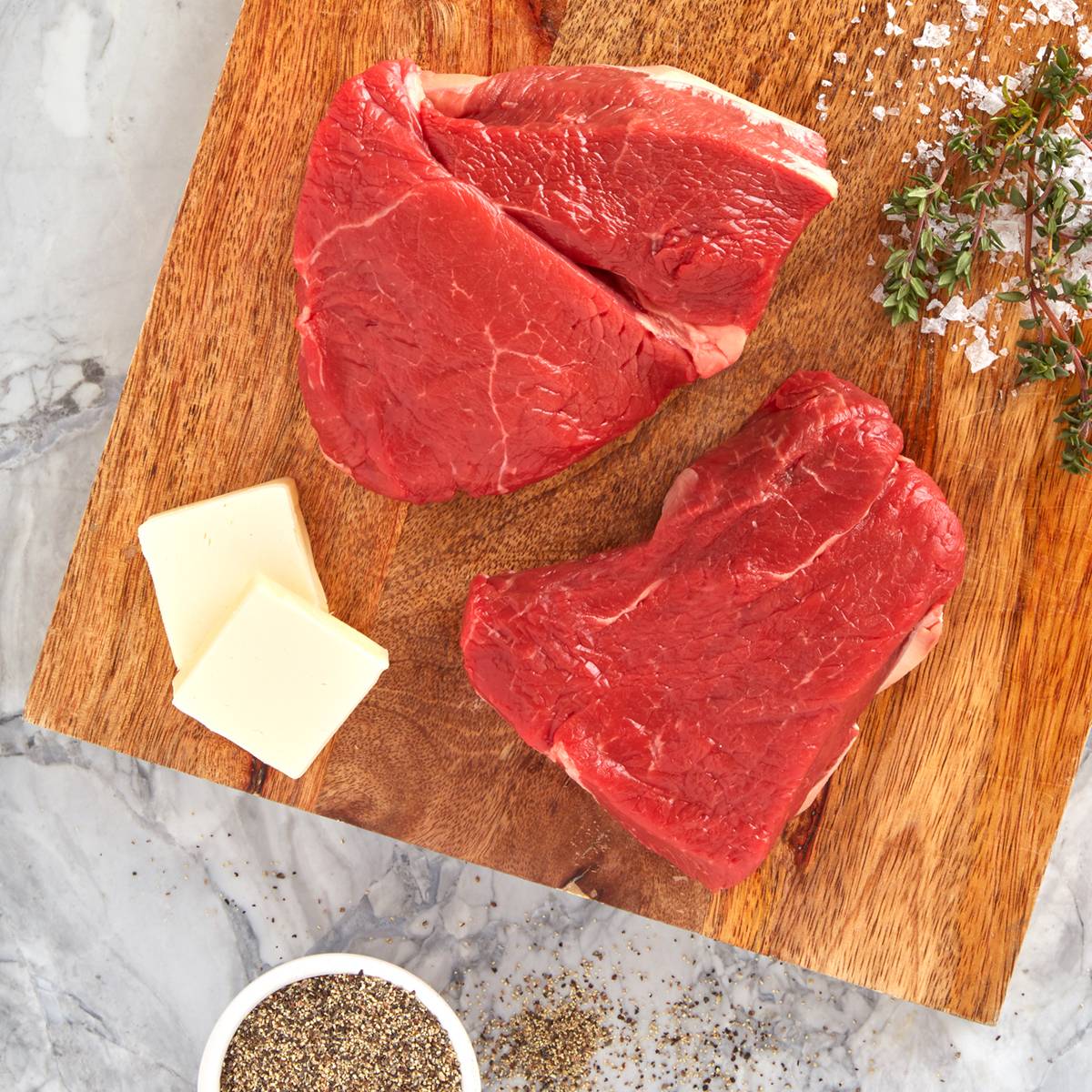 Grass-Fed Organic Beef Top Sirloin Steaks