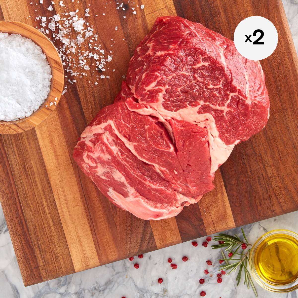 Grass-Fed Organic Boneless Beef Chuck Roast, 2 Pack