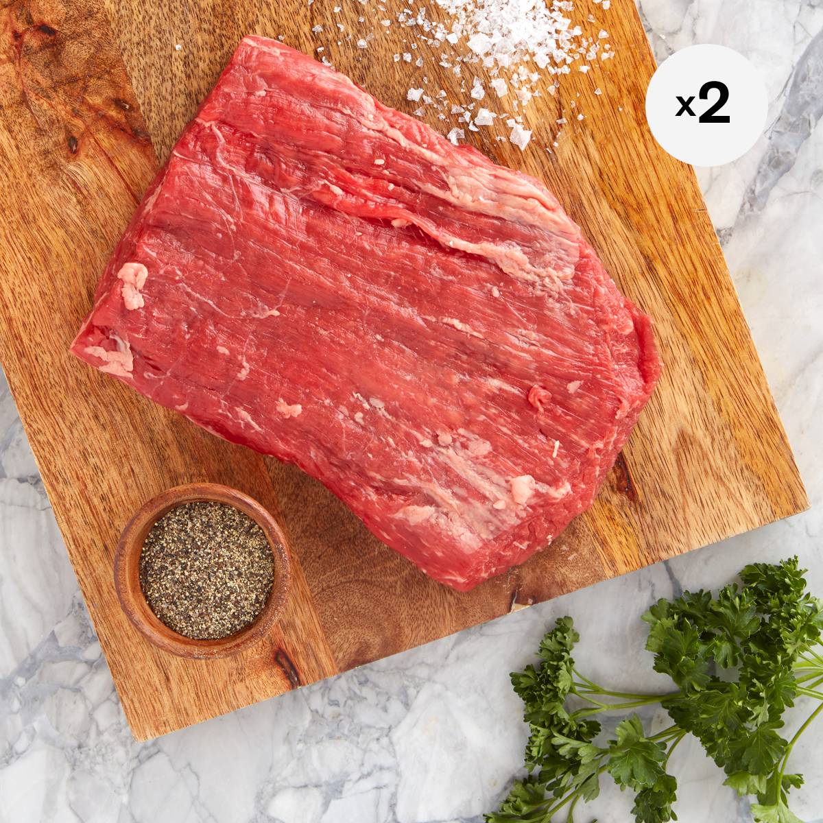 Grass-Fed Organic Beef Flank Steak, 2 Pack