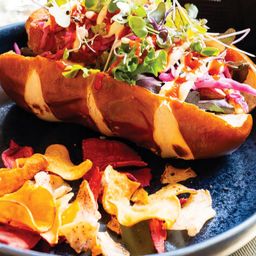 Soft Pretzel Sausage Buns