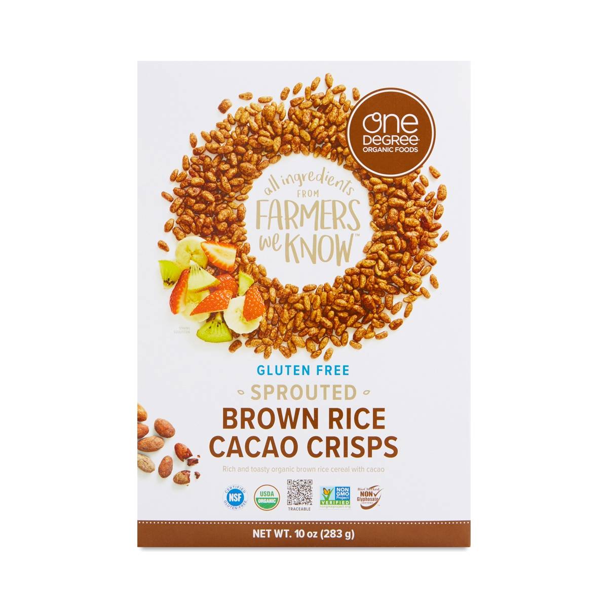 Sprouted Brown Rice Crisps, Cacao