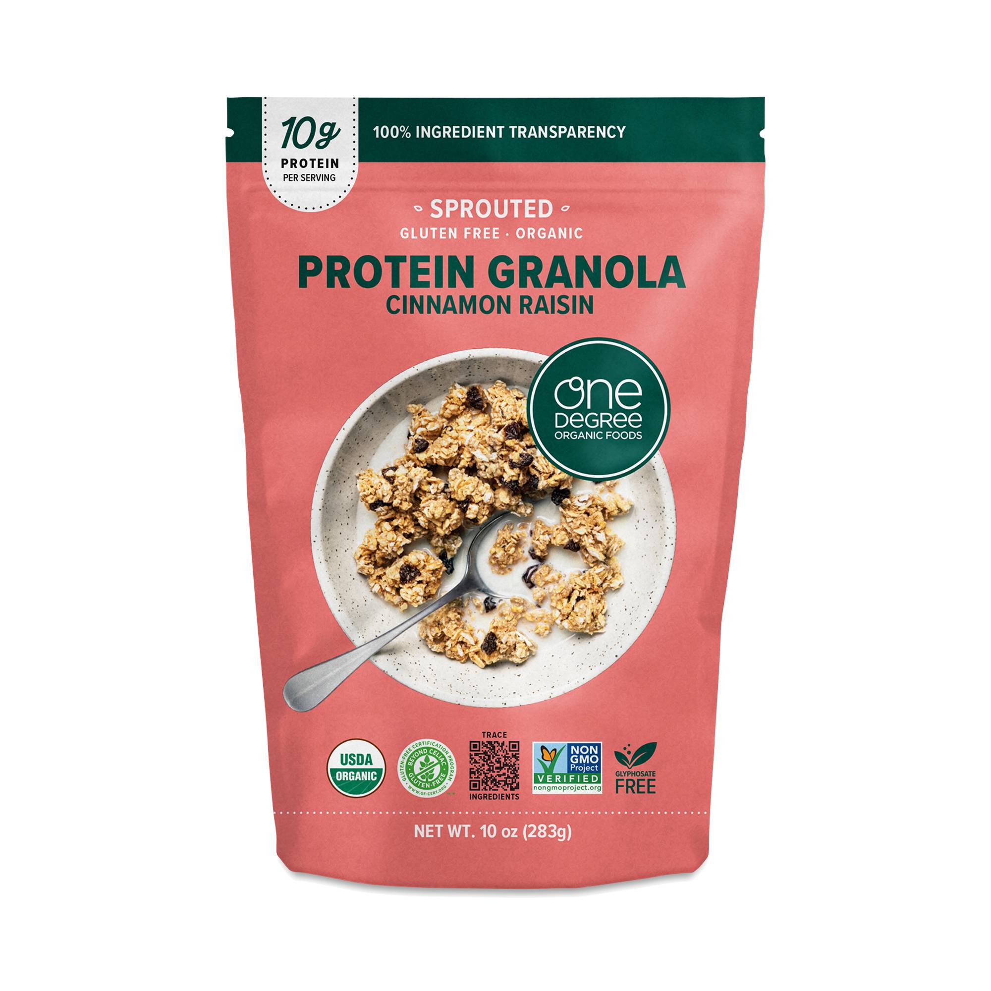 Sprouted Gluten Free Protein Granola, Cinnamon Raisin