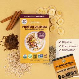 Sprouted Gluten Free Instant Protein Oatmeal, Banana Brown Sugar