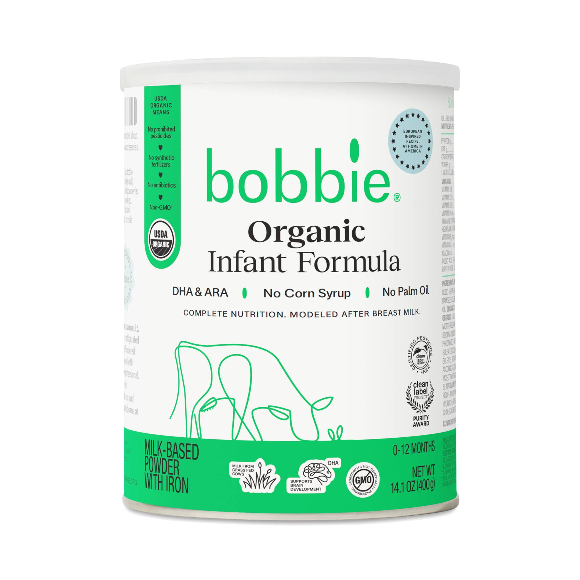 Organic Infant Formula Milk-Based Powder With Iron