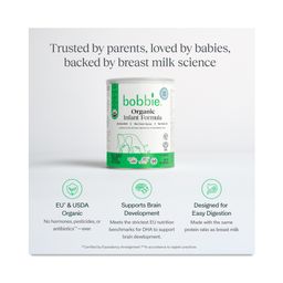 Organic Infant Formula Milk-Based Powder With Iron