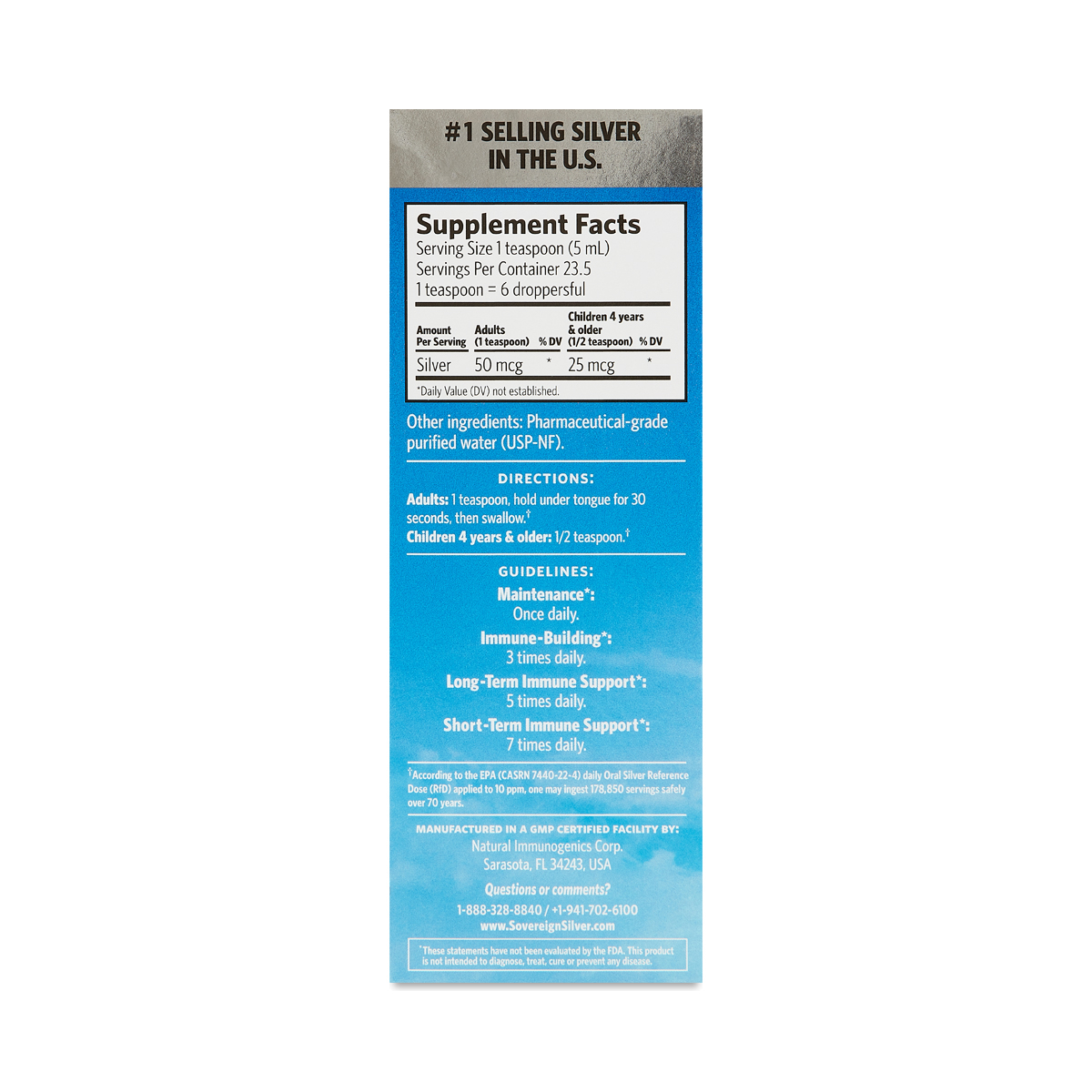 Silver Hydrosol by Sovereign Silver Thrive Market